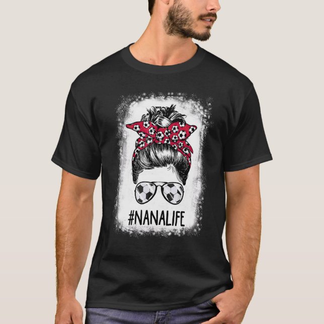 Camiseta Nana Life Soccer Nana Messy Bun Hair Moth (Anverso)