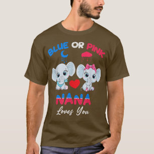Camiseta Nana, Niño O Chica, Te Ama El Gend Azul Rosa Elefa