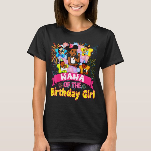 Camiseta Nana Of Birthday Girl Gracie Birthday Dolls Girl P (Anverso)