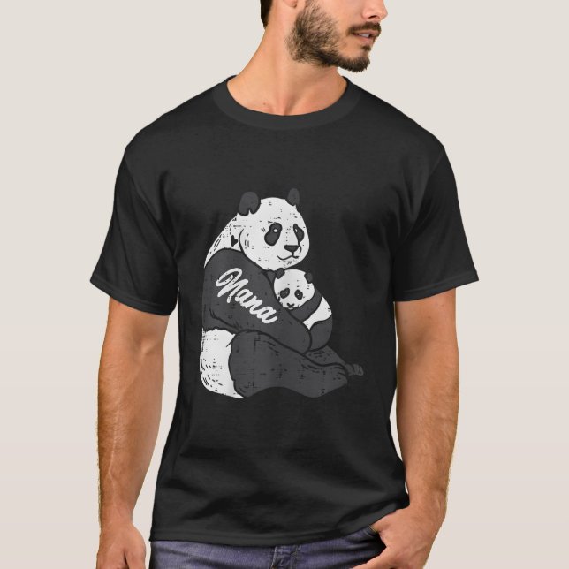 Camiseta Nana Panda Y Cub Hug Día de la Madre Bear Grandma  (Anverso)