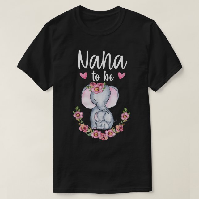 Camiseta Nana para ser elefante Baby Shower Nana Grandma Fl (Diseño del anverso)