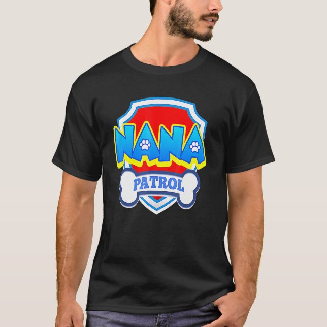 Camiseta Nana Patrol Dog Birthday Party Tee (Anverso)