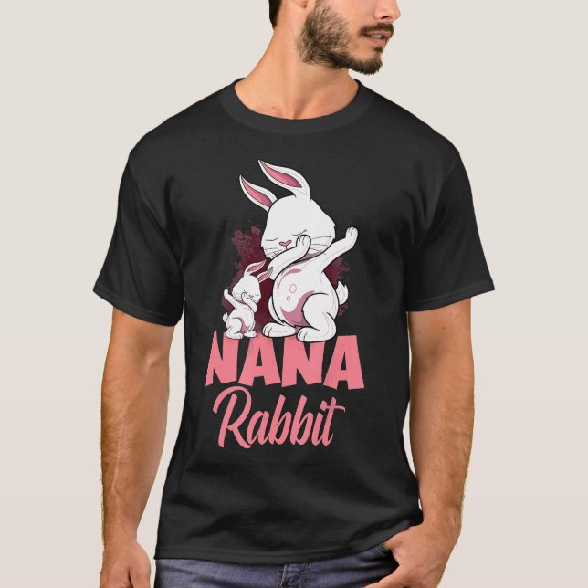 Camiseta Nana Rabbi Matanza Familia Bunny Easter Dab Grandm (Anverso)