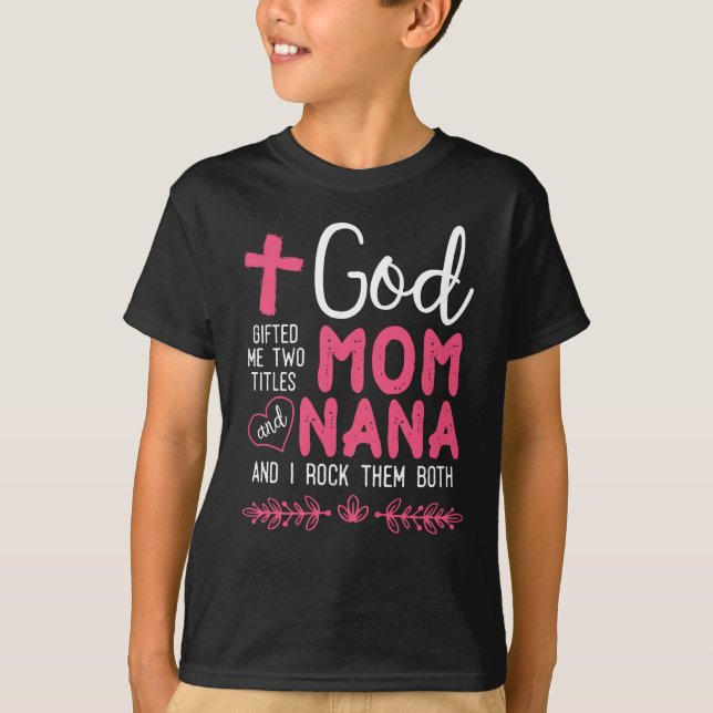 Camiseta Nana religiosa y mamá Abuela cristiana (Anverso)