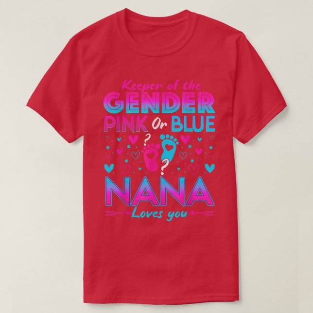 Camiseta Nana Rosa O Azul Divertido Te Ama A La Revelación  (Diseño del anverso)