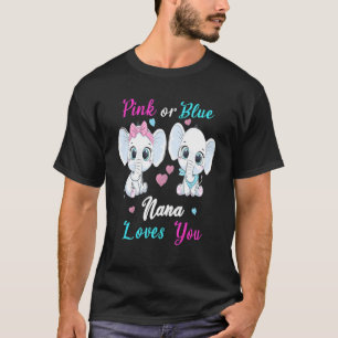Camiseta Nana Rosa O Azul Te Ama Elefantes Género De Bebé