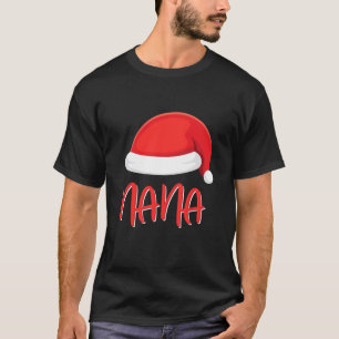 Camiseta Nana Santa Hat Navidades familiares coincidentes N