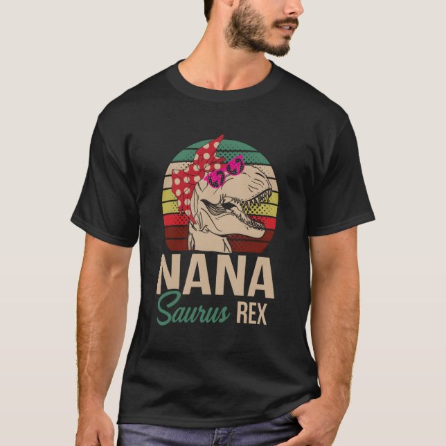 Camiseta Nana Saurus Rex Nanasaurus Dino Love Grand (Anverso)