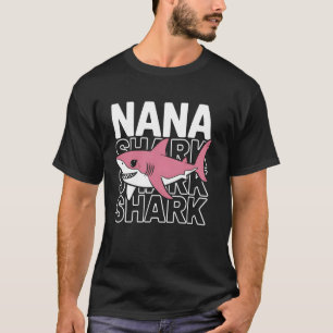 Camiseta Nana Shark Gracioso regalo de la abuela tiburón ro