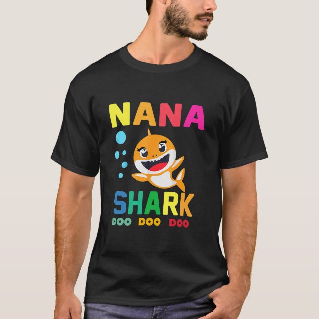 Camiseta Nana Shark Shirt Nana Shark Amante familia de madr (Anverso)