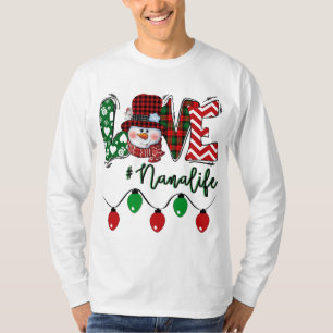 Camiseta Nana Snowman ama a Nana Life Navidades Light Red P