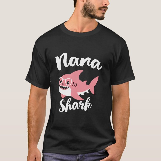 Camiseta Nana Tiburón Día de la Madre Abuela Graciosa (Anverso)