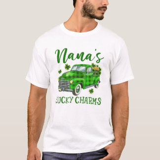 Camiseta Nana's Lucky Charm Green Truck Shamrocks St Patric