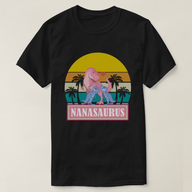 Camiseta NANASAURUS Dinosaur T-Rex Fathers Day (Diseño del anverso)