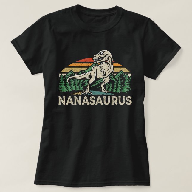 Camiseta Nanasaurus Dinosaur T Rex Nana Saurus Abuela (Diseño del anverso)