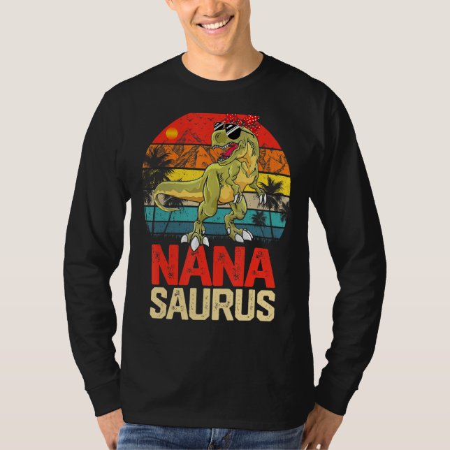 Camiseta Nanasaurus Funny Mateo Familia Dinosaurio T Rex Na (Anverso)