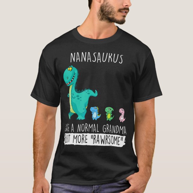 Camiseta Nanasaurus Rex Dinosaur Nana Día de la Madre (Anverso)