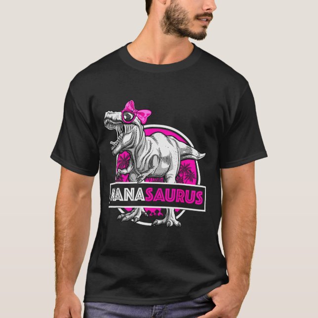 Camiseta Nanasaurus T-rex Matching Funny Grandma Saurus Din (Anverso)