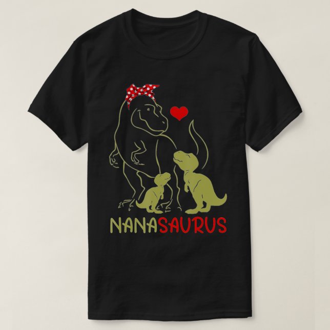 Camiseta Nanasaurus T Rex Nana Saurus Dinosaur Mom (Diseño del anverso)