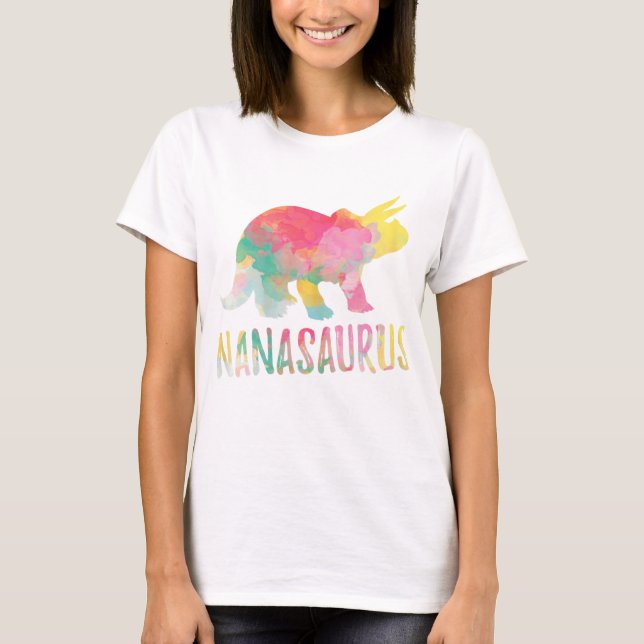 Camiseta Nanasaurus T-Shirt Nanasaur Cute Nana  (Anverso)