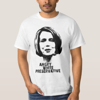 Camiseta Nancy Pelosi: Preservatve blanco enojado