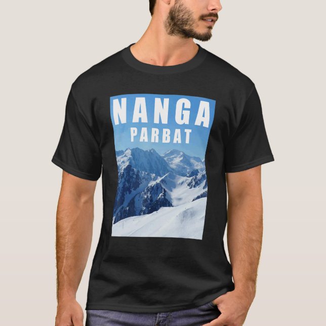 Camiseta Nanga Parbat Mountain Hiker no ha escalado (Anverso)