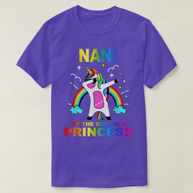 Camiseta Nani de la princesa de cumpleaños Chica Dabbing Un (Diseño del anverso)