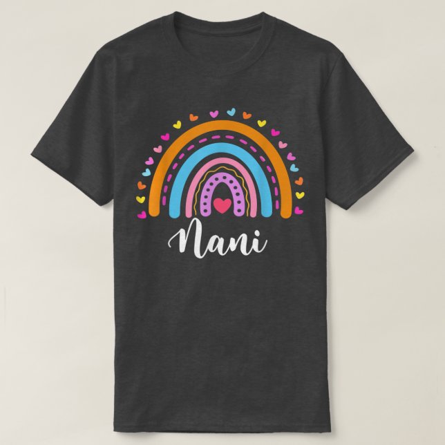 Camiseta Nani Gifts For Grandma Cute Nani Rainbow Mothers D (Diseño del anverso)