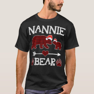 Camiseta Nannie Bear Navidades Pajama Red Plaid Buffalo Fam
