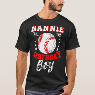 Camiseta Nannie De Birthday Béisbol Tema Bday Cel