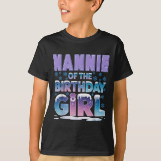Camiseta Nannie De La Chica De Cumpleaños Copos De Nieve Te