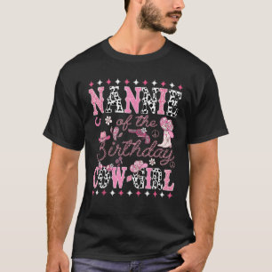 Camiseta Nannie De La Chica De La Vaca De Cumpleaños Rodeo
