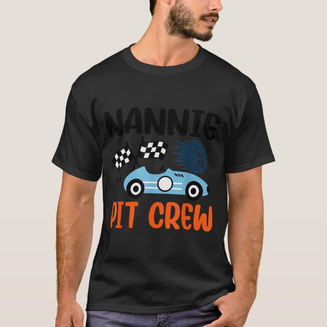 Camiseta Nannie T Crew Race Car Family Matching Birthday  (Anverso)