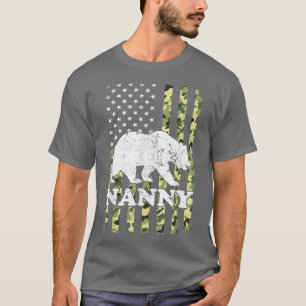Camiseta Nanny Bear Camping Hiking Camouflage USA American 