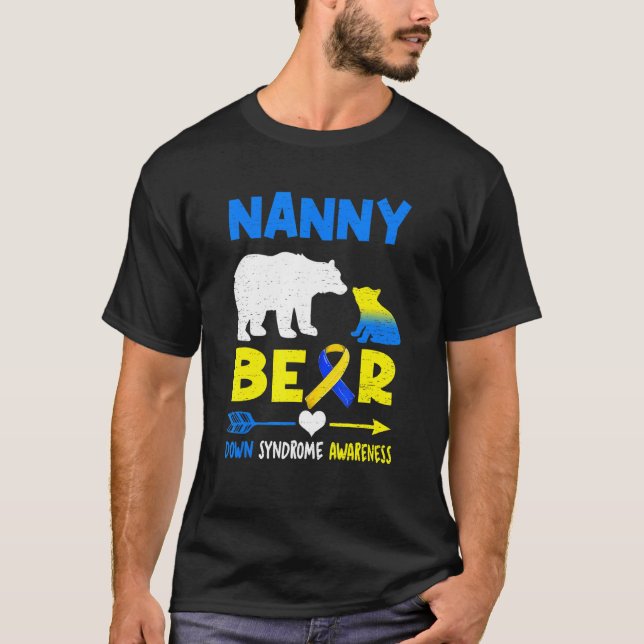 Camiseta Nanny Bear Family Mating Down Syndrome Awareness (Anverso)