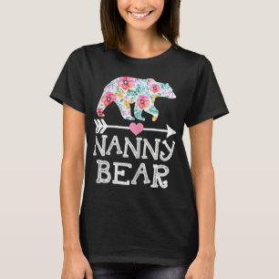 Camiseta Nanny Bear Mom Grandma Floral Happy Mother's Day C