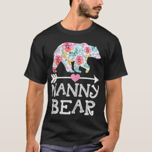 Camiseta Nanny Bear Mom Grandma Floral Happy Mother's Day C