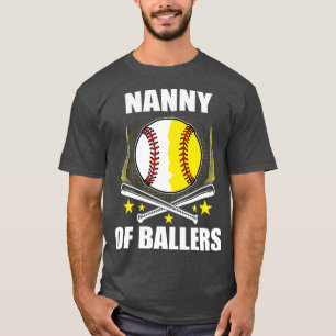 Camiseta Nanny Béisbol Softbol De Madres De Padres De Balas