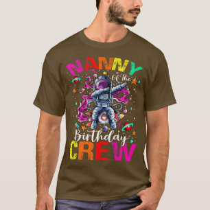 Camiseta Nanny Birthday Crew Astronauta Planetas Espaciales