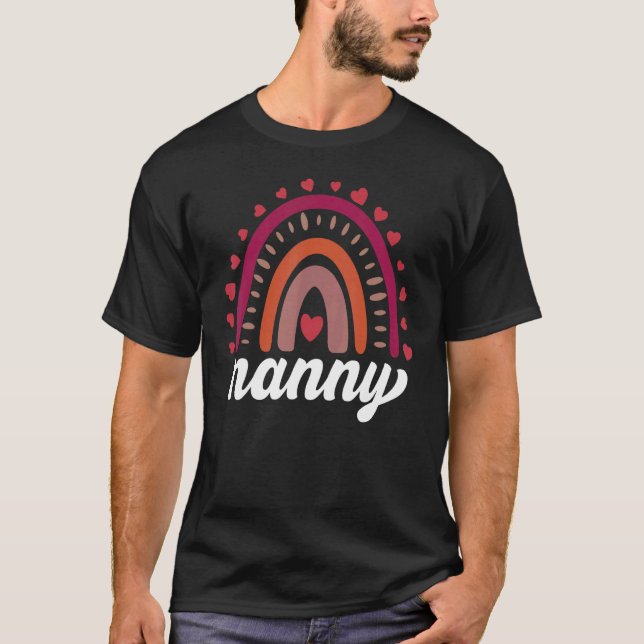 Camiseta Nanny  Boho Rainbow Back To School Grandma Appreci (Anverso)