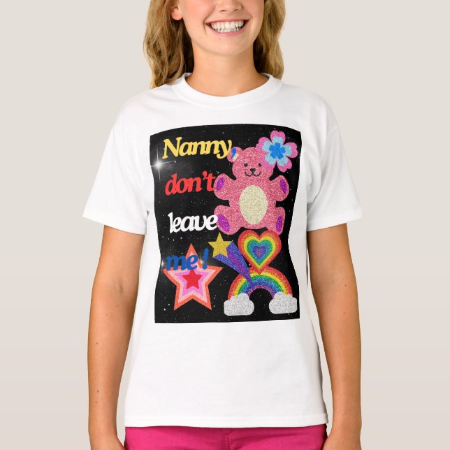 Camiseta Nanny, ¡no me dejes! (Anverso)