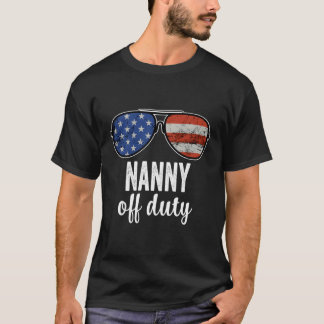 Camiseta Nanny Off Duty Bandera Americana gafas de sol