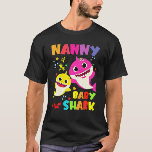Camiseta Nanny Shark Gift Cute Baby Shark Family Matando O