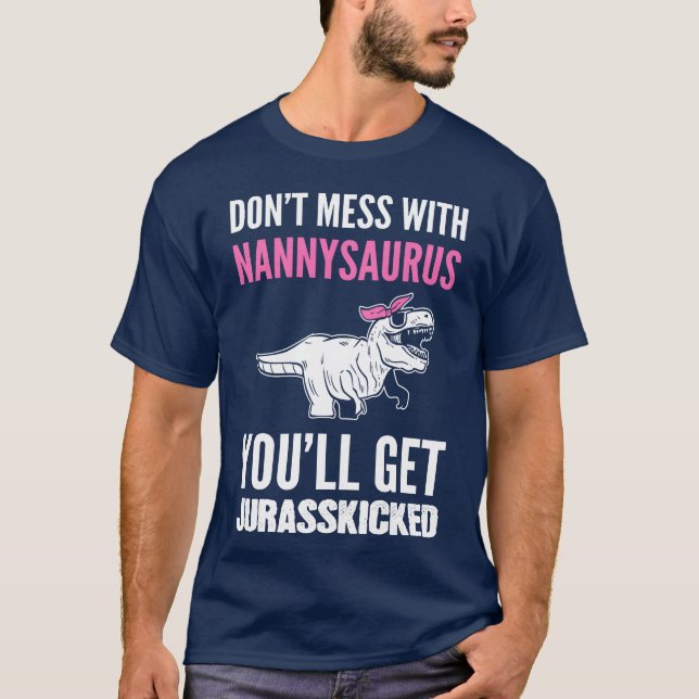 Camiseta Nannysaurus Childcare Worker Gift boy (Anverso)