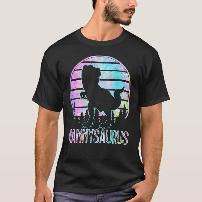 Camiseta Nannysaurus Rex Dinosaur Nanny Saurus Cute Tye Die (Anverso)