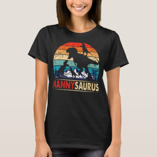 Camiseta Nannysaurus T Rex Nanny Dinosaur 3 Kids Divertida 