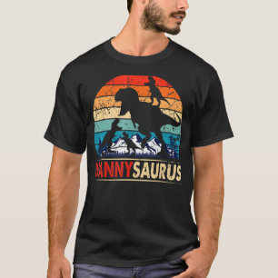 Camiseta Nannysaurus T Rex Nanny Dinosaur 3 Kids Divertida 