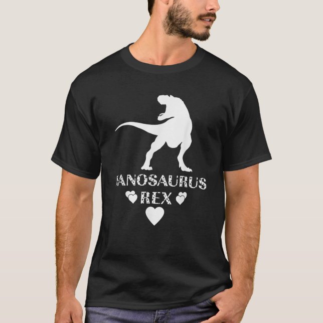 Camiseta Nano Nanosaurus Rex Dinosaur Day Mother Day Gift (Anverso)