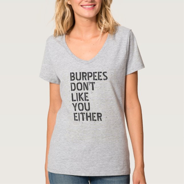 Camiseta Nano V-Neck de Hanes para mujeres de Burp (Anverso)