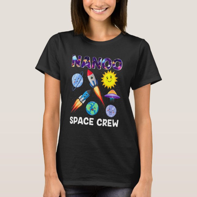 Camiseta Nanoo Equipo Espacial Nanoo Del Niño De Cumpleaños (Anverso)